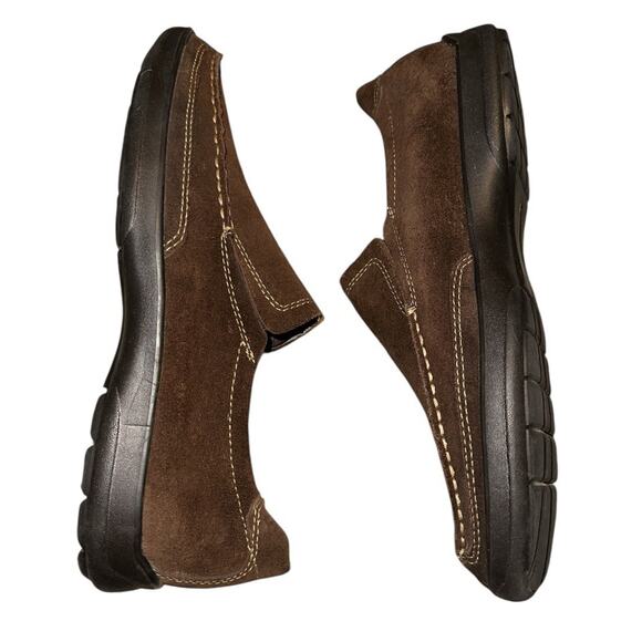 Bostonian Duralite Mens Slip On Driving Shoes Size 8.5 M Brown Suede 20546 - Picture 4 of 9